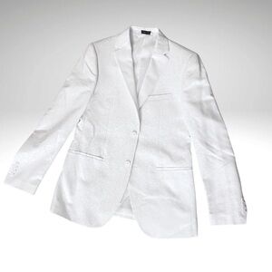 Men's White Jacquard 3 piece Tuxedo